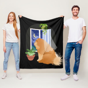  OUT THERE SOMEWHERE  Chow fleece blanket black