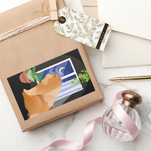  OUT THERE SOMEWHERE  Chow rectangle stickers (Gifting)