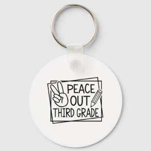 Out Third Grade Last Day Of School Summer Break  Keychain