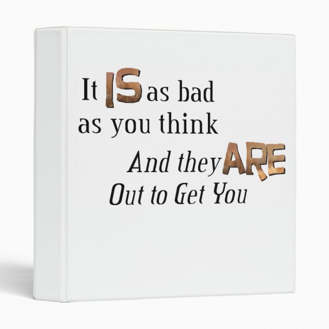 Out to get you binder (Front/Spine)