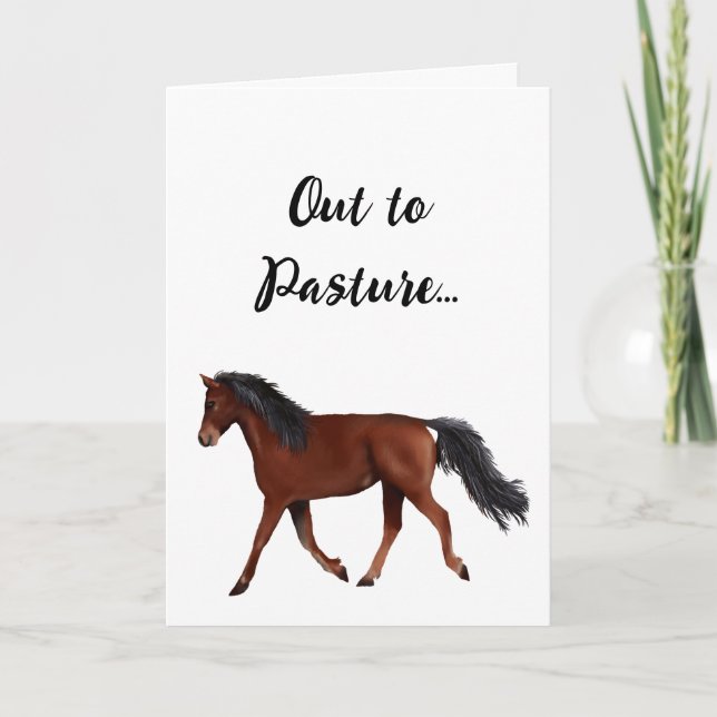 Out to Pasture Retirement Card (Front)