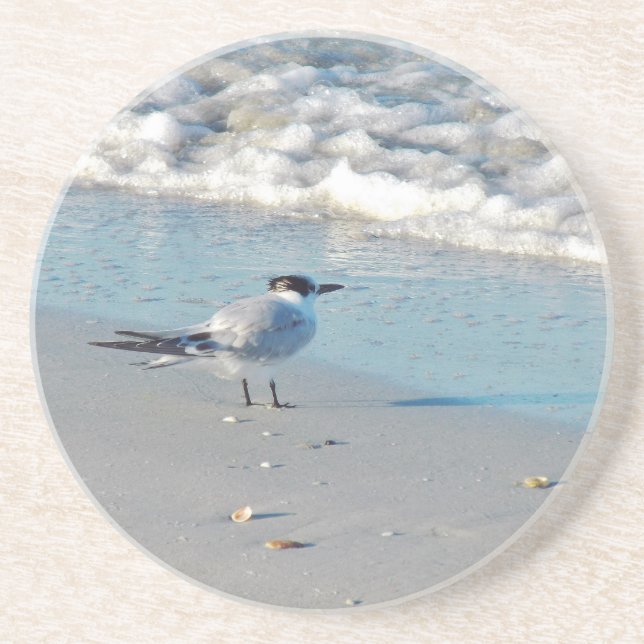 Out to Sea Sandstone Coaster (Front)