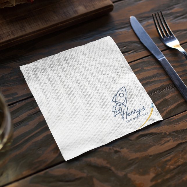 Out to Space Birthday Party Napkin (Creator Uploaded)