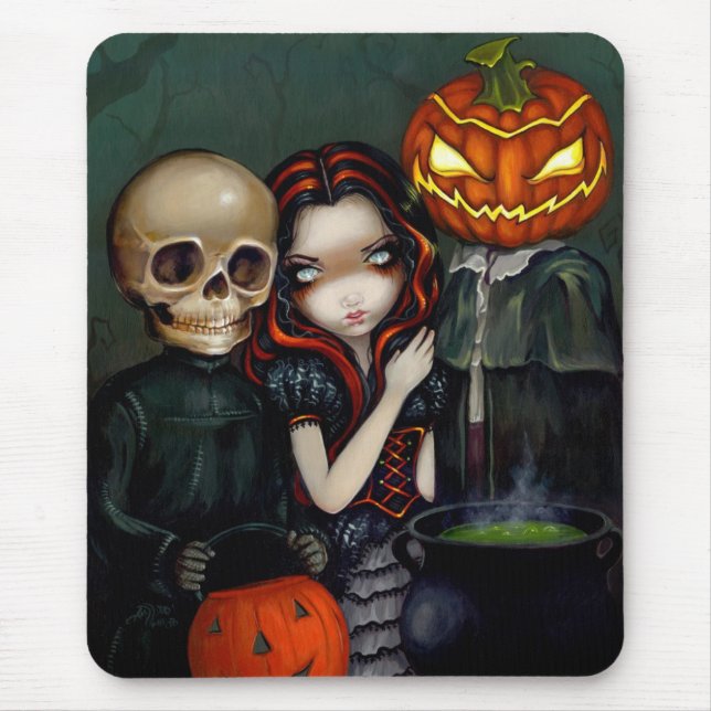 "Out Trick-or-Treating" Mousepad (Front)
