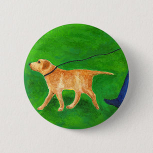 Out Walking the Dog 2 Inch Round Button
