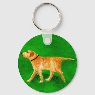 Out Walking the Dog Keychain