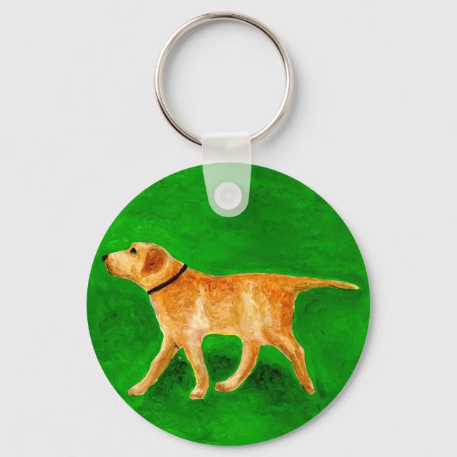 Out Walking the Dog Keychain (Front)
