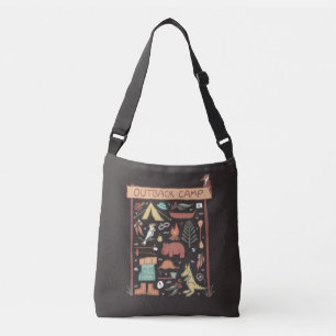 Outback Camp Australian Animals Camping Crossbody Bag