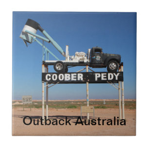 Outback Coober Pedy Customized Souvenir Tile