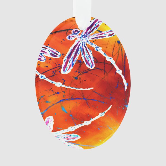 Outback Dragonfly Dance Ornament (Front)