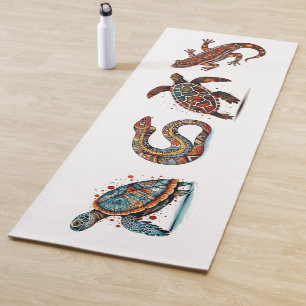 Outback Earth Spirits, aboriginal art Yoga Mat