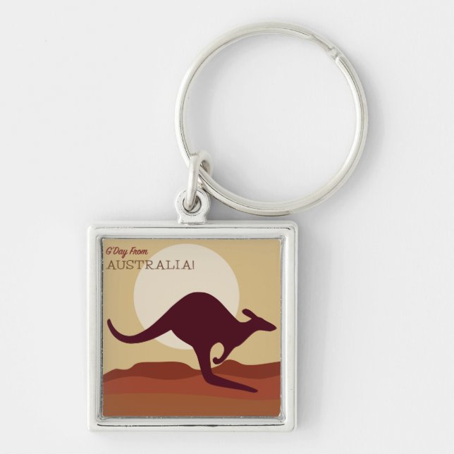 Outback kangaroo keychain (Front)
