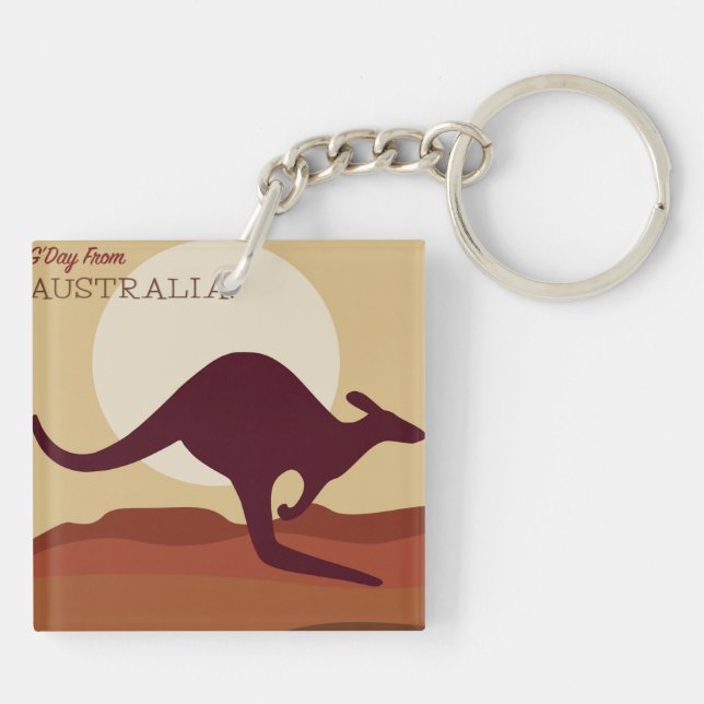 Outback kangaroo keychain (Back)