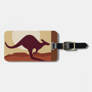 Outback kangaroo luggage tag