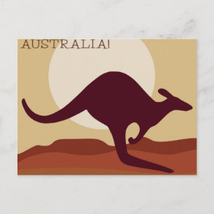 Outback kangaroo postcard