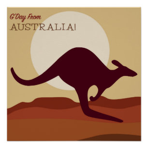 Outback kangaroo poster