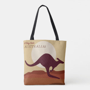 Outback kangaroo tote bag