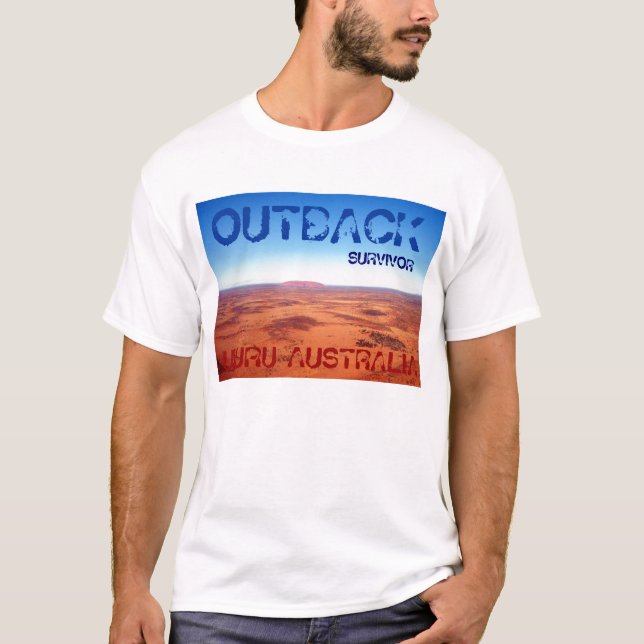 OUTBACK SURVIVOR, ULURU AUSTRALIA T-Shirt (Front)