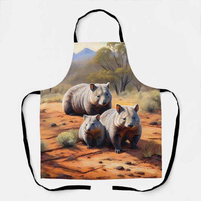 Outback Trio: Wombat Wanderers, Apron (Front)