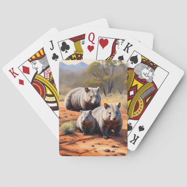 Outback Trio: Wombat Wanderers, Playing Cards (Back)