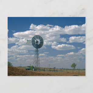 Outback windmill, South Australia Postcard