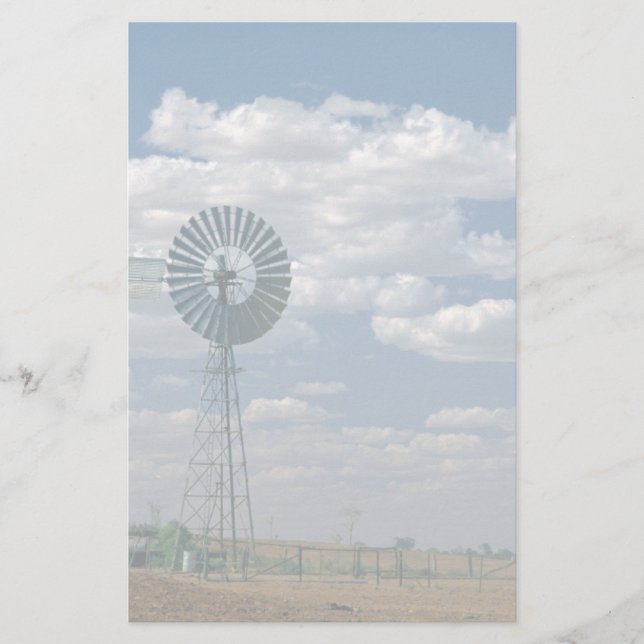 Outback windmill, South Australia Stationery (Front)