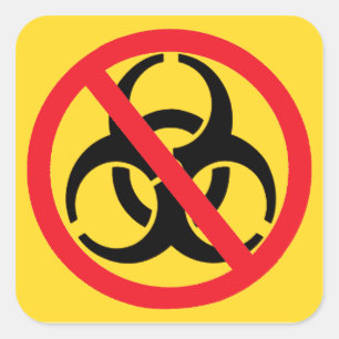 Outbreak Eradication Symbol Square Sticker