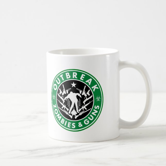 Outbreak, Zombies And Guns Mug (Right)