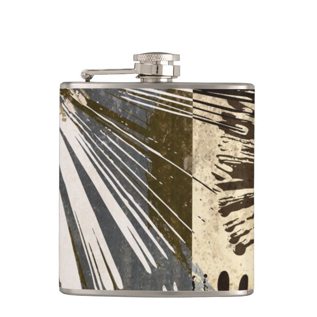Outburst Tiles I Hip Flask (Front)
