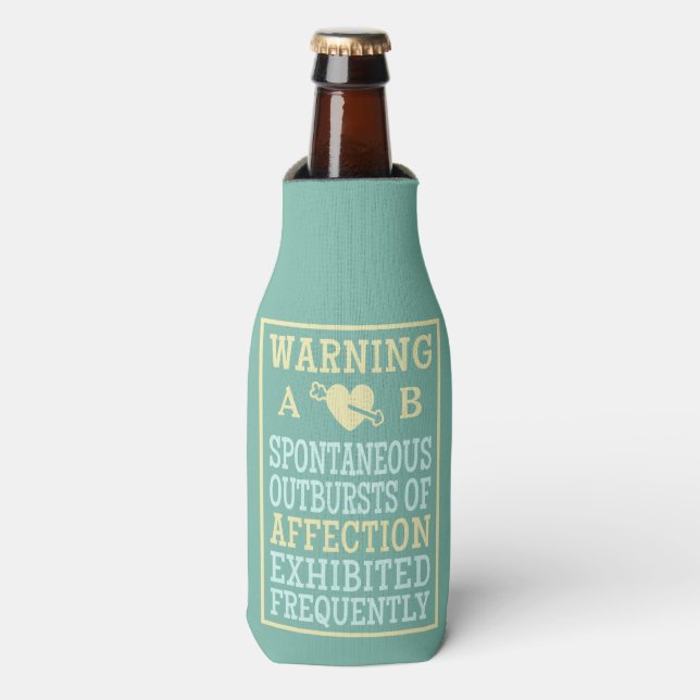 Outbursts of Affection custom bottle cooler (Bottle Front)