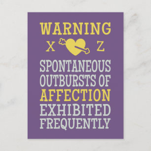 Outbursts of Affection custom postcard