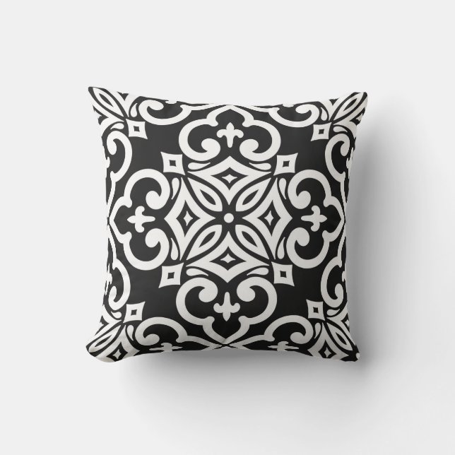 Outdoor Accent Pillow-Moroccan Print Pillow (Front)