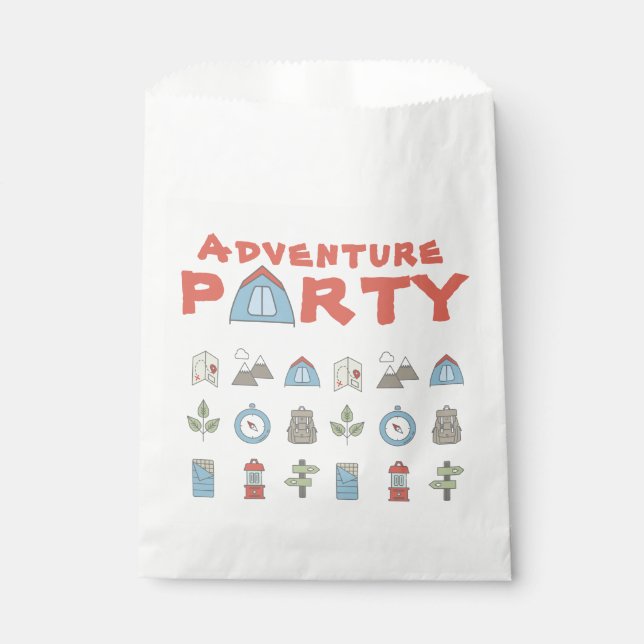 Outdoor Adventure Camping Hiking Kid's Party Favour Bag (Front)