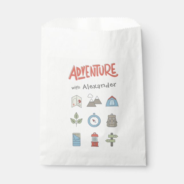 Outdoor Adventure Camping Kids Party Favour Bag (Front)