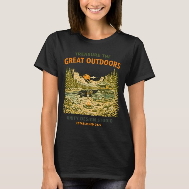 Outdoor Adventure Camping  T-Shirt (Front)