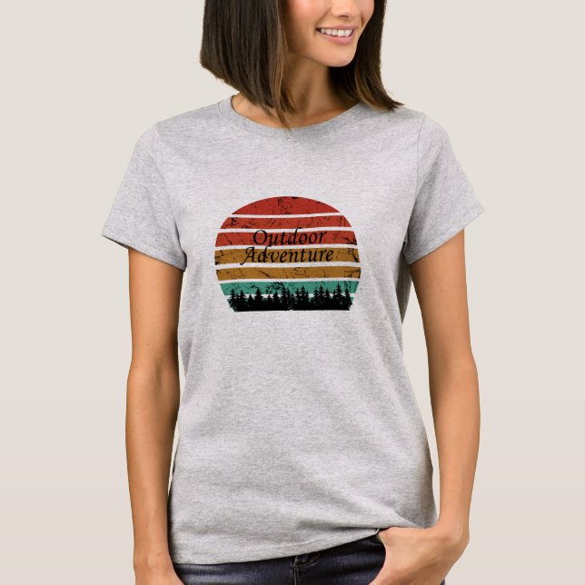 Outdoor adventure hiking lover T-Shirt (Front)