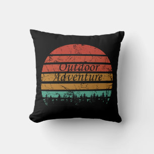 Outdoor adventure hiking lover throw pillow