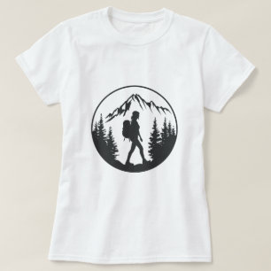 Outdoor Adventure Hiking  Mountain Explorer Design T-Shirt