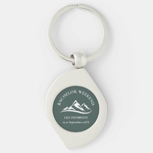 Outdoor Adventure Mountain Bachelor Weekend Keychain