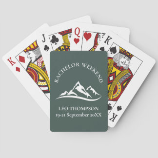 Outdoor Adventure Mountain Bachelor Weekend Playing Cards
