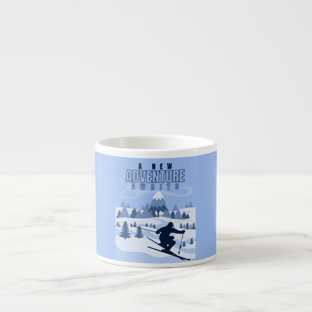  Outdoor Adventure snowboarding Winter  Espresso Cup (Front)