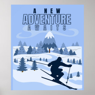  Outdoor Adventure snowboarding Winter  Poster