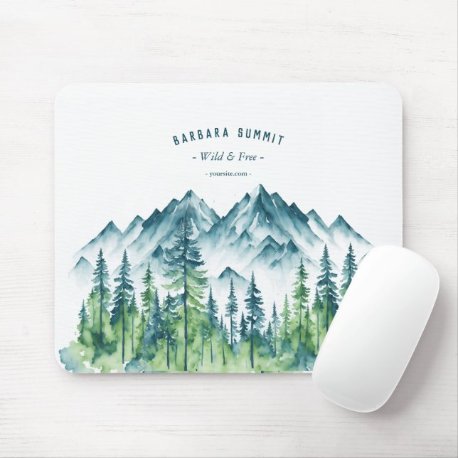 Outdoor Adventure Travel Mountain Forest  Mouse Pad (With Mouse)
