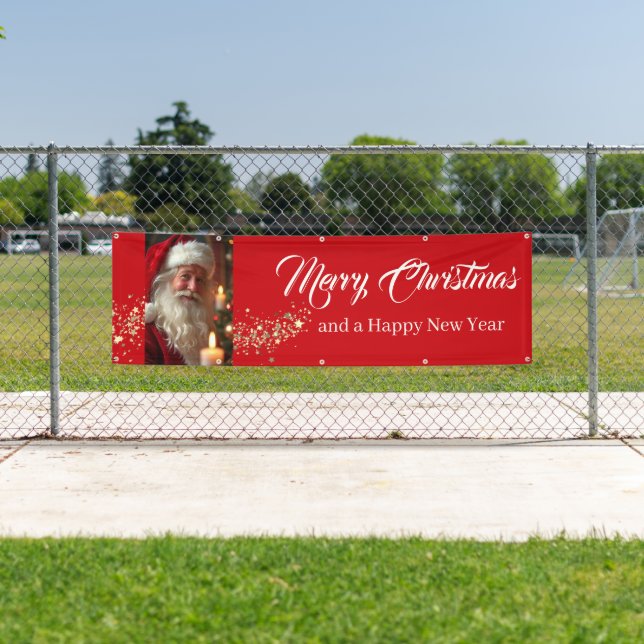 Outdoor Banner Santa Merry Christmas (Insitu)