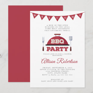 Outdoor BBQ Baby Shower Invitation