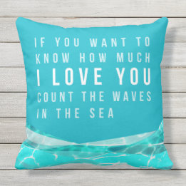 OUTDOOR Beach Style Pillow,Blue, Green, Turquois Pillow