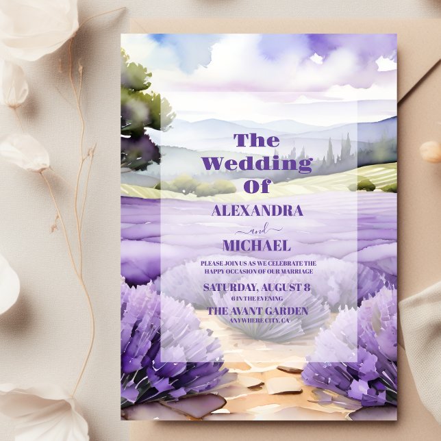 Outdoor Botanical  Lavender Wedding Invitation (Creator Uploaded)