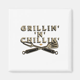 Outdoor Byrbecue Grilling And Smoking Grillin n' C Magnet