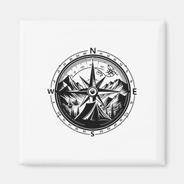 Outdoor Camping Apparel - Hiking Backpacking Campi Magnet (Front)