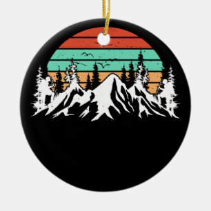 Outdoor Camping Backpacking Hiking Ceramic Ornament